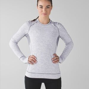 Lululemon Think Fast Long Sleeve
Tonka Stripe Heathered Slate White / Slate
